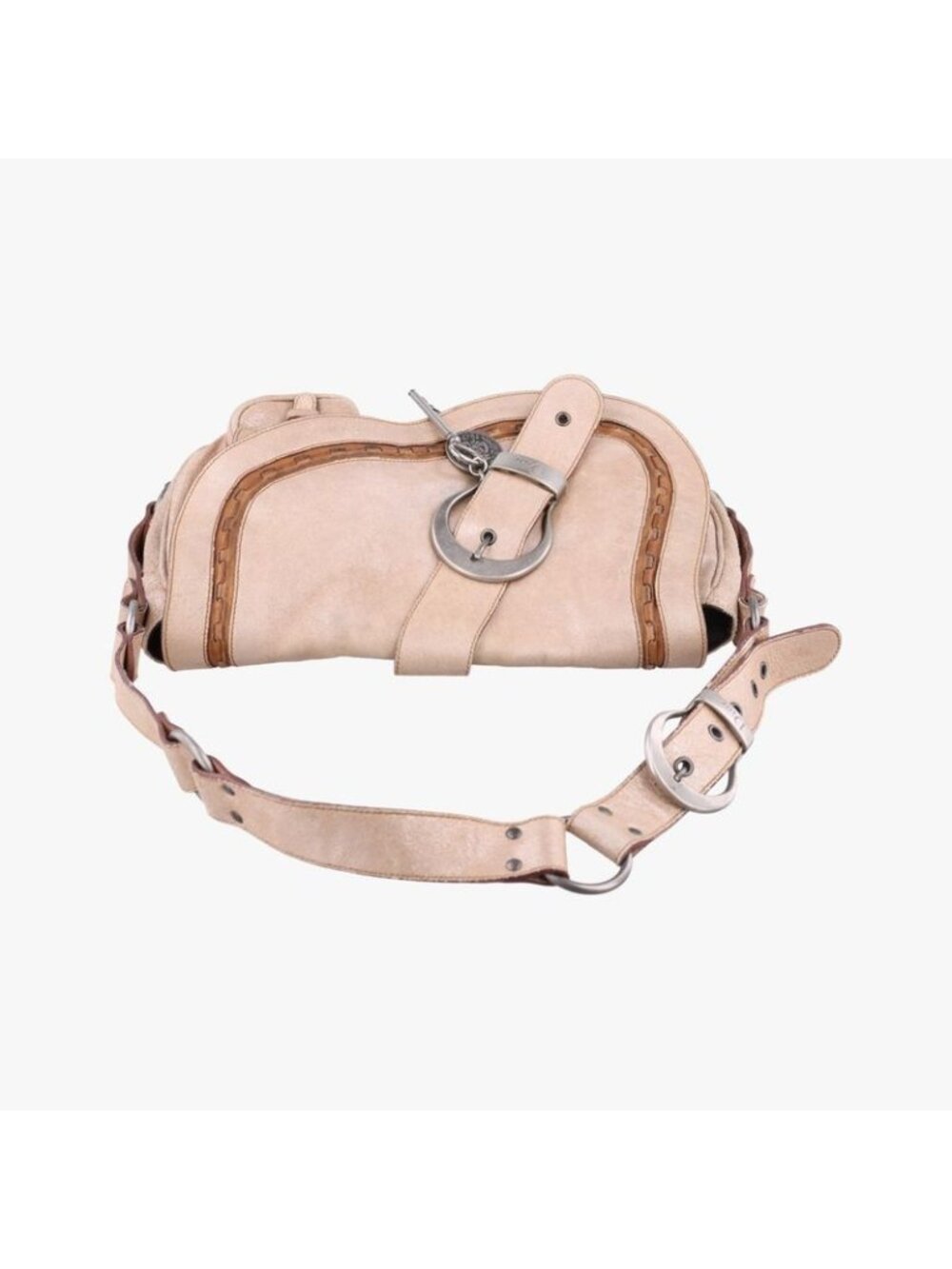 ★SOLD★ Dior Gaucho Beige Leather Messenger Bag - Picture 8 of 16